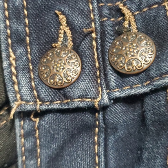 RUE 21 Blue Denim Shorts Womens Size 3 / 4 Juniors Summer Fun 2% Spandex - Picture 10 of 12